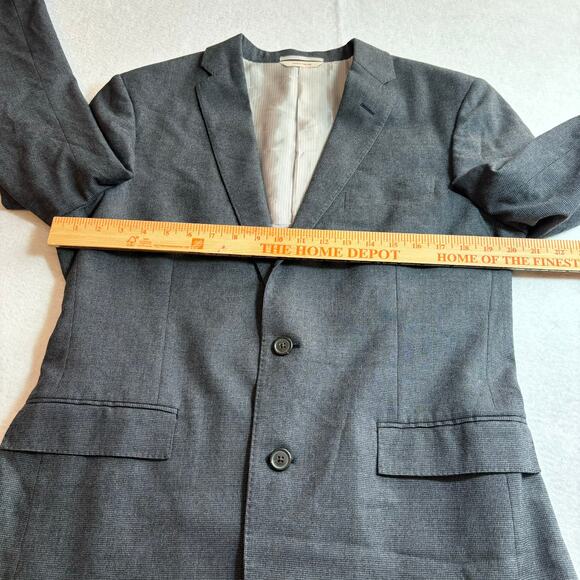 Brooks Brothers Suit Jacket Mens 42L Blue Gray Red Fleece Tollegno 1900 Wool - Picture 4 of 10